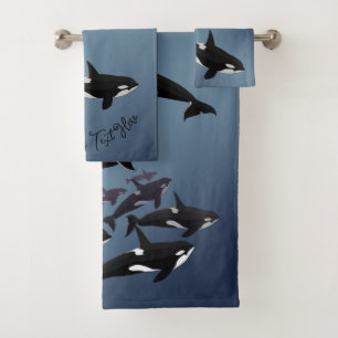 Orca Whale Bath Sets Killer Whales Badezimmer Hand