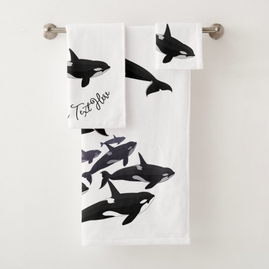 Orca Whale Bath Sets Killer Whales Badezimmer Hand (Insitu)