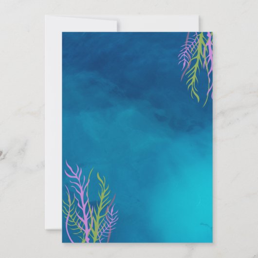 Orca Whale Birthday Einladung (Rückseite)