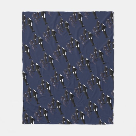 Orca Whale Blanket Killer Whale Fleece Blankets (Vorderseite)