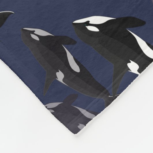 Orca Whale Blanket Killer Whale Fleece Blankets (Ecke)