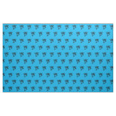 Orca Whale Blue Pattern Fabric Stoff (Yard (91,4 cm))