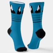 Orca Whale Bobbing Blue Ocean Socken (Gewinkelt)