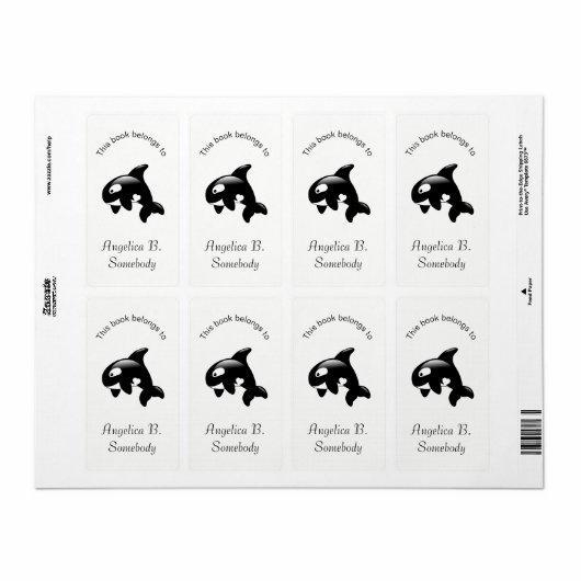 Orca Whale Buchzeichen (Vorne)