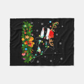Orca Whale Christmas Lights Reindeer Santa Xmas Ad Fleecedecke (Vorderseite (Horizontal))