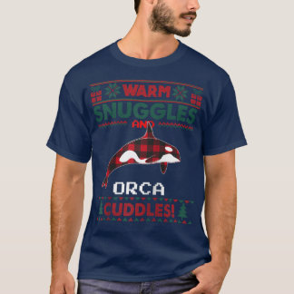 Orca Whale Christmas PajamaUgly Weihnachtssüßer T-Shirt