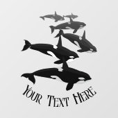 Orca Whale Decal Custom Whale Art Window Fensteraufkleber (Blatt)