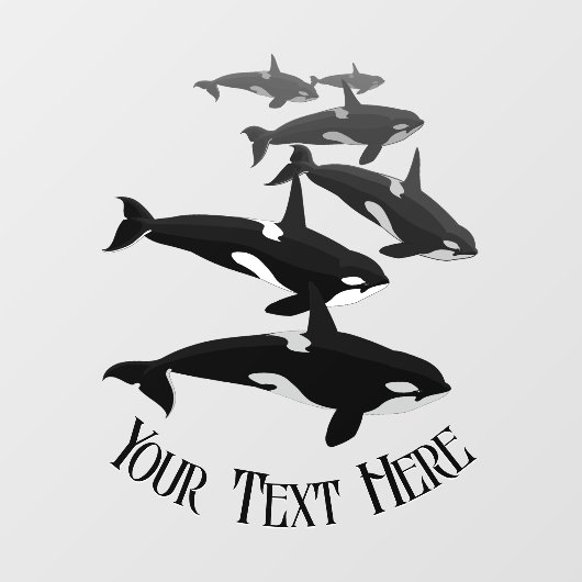Orca Whale Decal Custom Whale Art Window Fensteraufkleber (Blatt)
