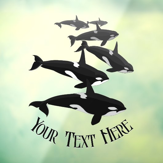 Orca Whale Decal Custom Whale Art Window Fensteraufkleber (Blatt 3)