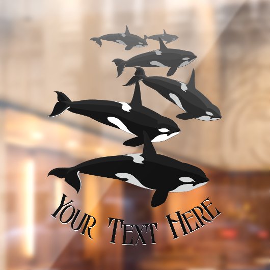 Orca Whale Decal Custom Whale Art Window Fensteraufkleber (Blatt 2)