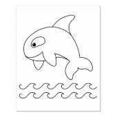 Orca Whale Farbseite Gummistempel (Prägung)