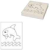 Orca Whale Farbseite Gummistempel (Stempel)