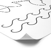 Orca Whale Farbseite Poster (Ecke)