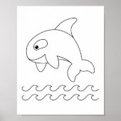 Orca Whale Farbseite Poster (Vorne)