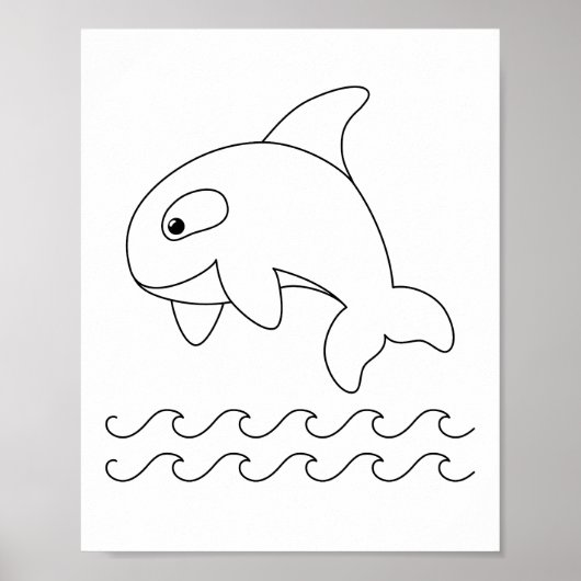 Orca Whale Farbseite Poster (Vorne)