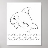 Orca Whale Farbseite Poster (Vorne)