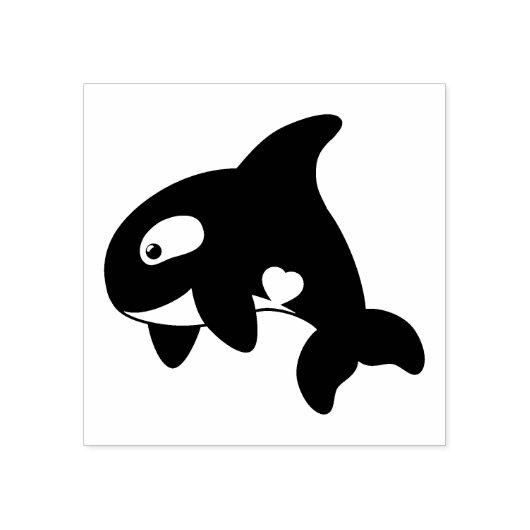 Orca Whale Gummistempel (Prägung)