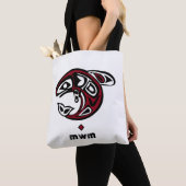Orca Whale Haida Design — Monogram Schultertasche Tasche (Von Nahem)