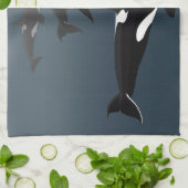 Orca Whale Handtuch Killer Whale Geschirr Handtüch (Gefaltet)