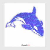 Orca Whale Holographic Water Sticker (Blatt)