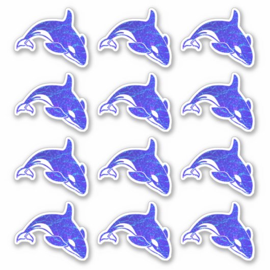 Orca Whale Holographic Water Stickers Aufkleber (Vorderseite)