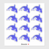 Orca Whale Holographic Water Stickers Aufkleber (Blatt)