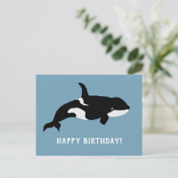 Orca Whale Illustration Cetacea Happy Birthday