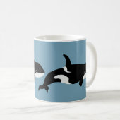 Orca Whale Illustration Cetacea Kaffeetasse (VorderseiteRechts)
