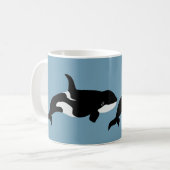 Orca Whale Illustration Cetacea Kaffeetasse (Vorderseite Links)
