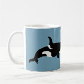 Orca Whale Illustration Cetacea Kaffeetasse (Links)