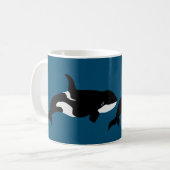 Orca Whale Illustration Cetacea Kaffeetasse (Vorderseite Links)