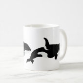 Orca Whale Illustration Cetacea White Kaffeetasse (VorderseiteRechts)