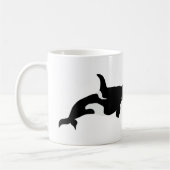 Orca Whale Illustration Cetacea White Kaffeetasse (Links)