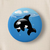 Orca Whale im Ozean Button