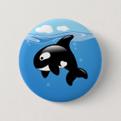 Orca Whale im Ozean Button (Vorderseite)