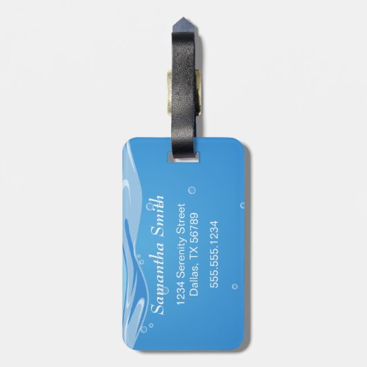 Orca Whale im Ozean Gepäckanhänger (Rückseite vertikal)