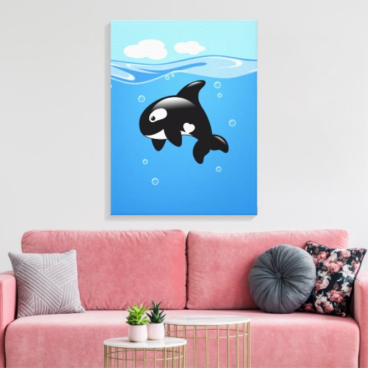 Orca Whale im Ozean Leinwanddruck (Insitu (Wohnzimmer))