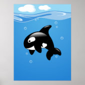 Orca Whale im Ozean Poster (Vorne)