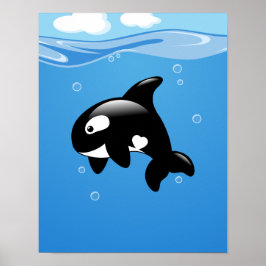Orca Whale im Ozean Poster