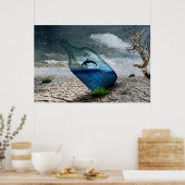 Orca Whale in einem Flasche Naturwall Poster (Küche)