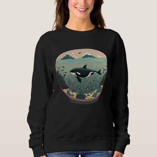 Orca Whale in Fish Bowl Orca in Aquarium Free The Sweatshirt (Vorderseite)