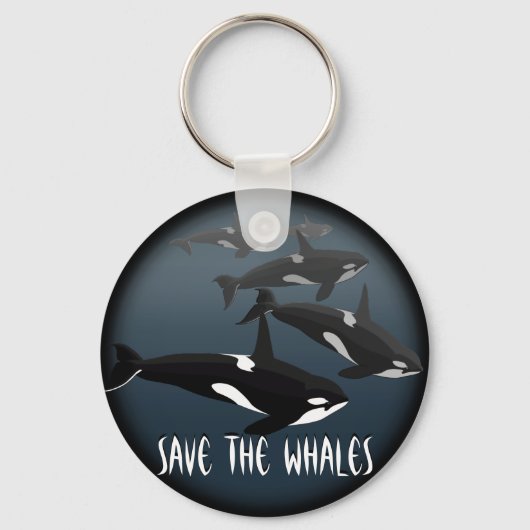 Orca Whale Keychain Personalized Whale Art Gifts Schlüsselanhänger (Vorderseite)