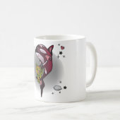 Orca Whale mit Teddy Bear im Space Graphic Design Kaffeetasse (VorderseiteRechts)