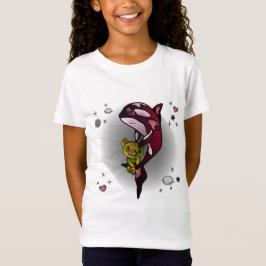 Orca Whale mit Teddy Bear im Space Graphic Design T-Shirt