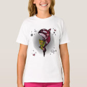 Orca Whale mit Teddy Bear im Space Graphic Design T-Shirt (Vorderseite)