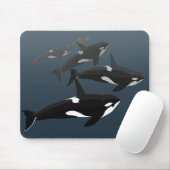 Orca Whale Mousepad Custom Killer Whale Mouse Pad (Mit Mouse)