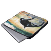 Orca Whale Neoprene Laptop Sleeve 15" (Vorne Knopf)