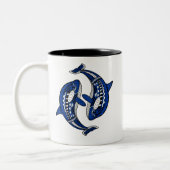 Orca Whale Ocean Animals Zweifarbige Tasse (Links)