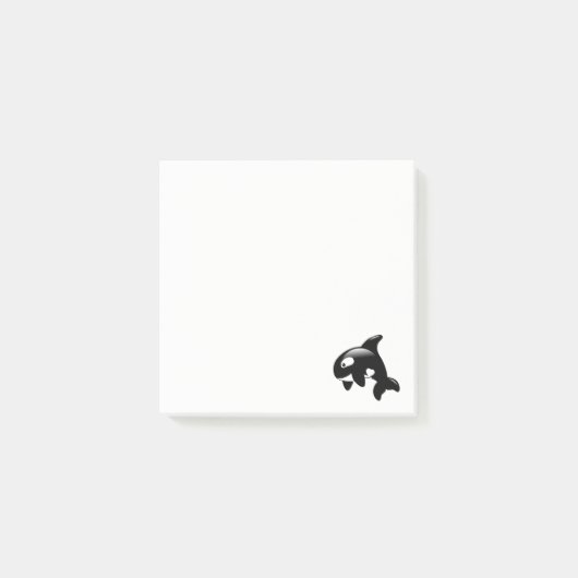 Orca Whale on White Post-it Klebezettel (Vorderseite)