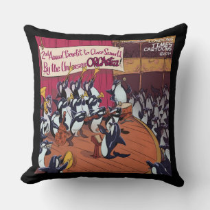 Orca Whale Orchestra Funny Cotton Throw Pillow Kissen